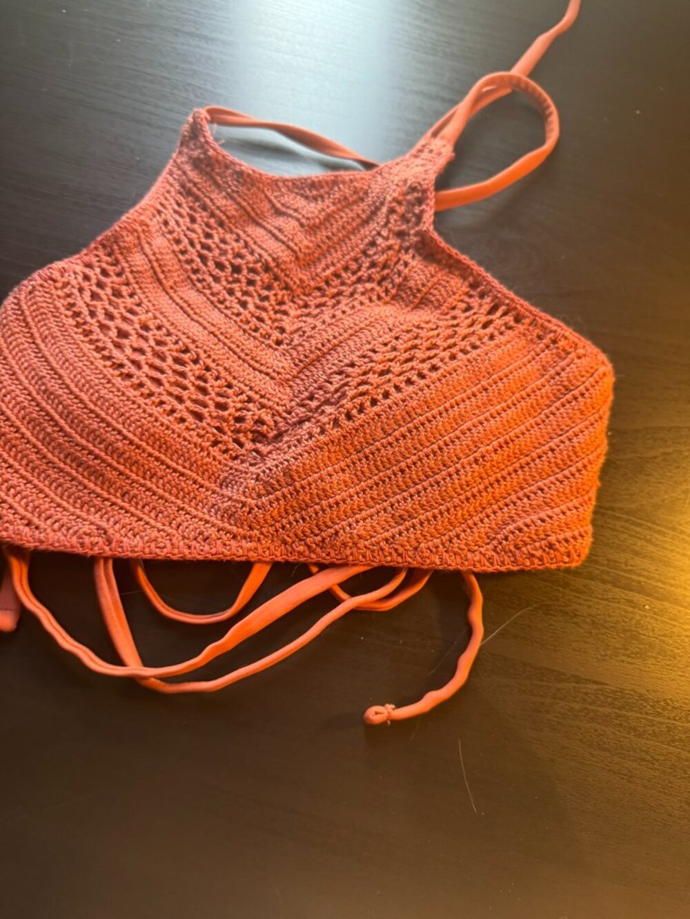 Knit halter bikini swim top size small Xhilaration Boho